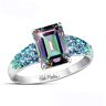 The Bradford Exchange Bob Mackie 3-Carat Mystic Topaz Ring With Simulated Diamonds