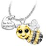 The Bradford Exchange Granddaughter, Always Bee Yourself Swarovski Crystal Pendant Necklace