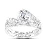 The Bradford Exchange Love Grows Women's Personalized Diamonesk Bridal Ring Set - Personalized Jewelry