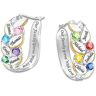 The Bradford Exchange Our Family Of Joy Personalized Crystal Birthstone Earrings Featuring 18K Gold-Plated Accents - Personalized Jewelry