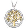 The Bradford Exchange Our Family Tree Women's 18K Gold-Plated Pendant Necklace With Crystals