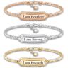 The Bradford Exchange I Am 3-Piece Bracelet Set Celebrates Women Empowerment