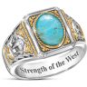 The Bradford Exchange Strength Of The West Turquoise Ring With Sculpted Bison