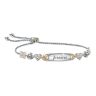 The Bradford Exchange Precious Daughter Women's Personalized Sterling Silver-Plated Bolo-Style Charm Bracelet - Graduation Gift Ideas