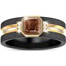 The Bradford Exchange Special Reserve Men's Bourbon Quartz And Diamond Ring