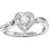 The Bradford Exchange Personalized Heart-Shaped Lab-Created Diamond Ring