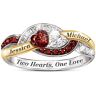 The Bradford Exchange Two Hearts, One Love Women's Personalized Heart-Shaped Ring - Personalized Jewelry