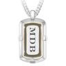 The Bradford Exchange Son Wherever You Go Men's Personalized 2-In-1 Design Stainless Steel & Diamond Dog Tag Pendant Necklace - Personalized Jewelry