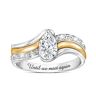 The Bradford Exchange Remember Me Diamond Ring With Over 1 Carat Of White Topaz