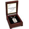 The Bradford Exchange Words Of Wisdom To My Son Personalized Men's Stainless Steel Dog Tag Pendant Necklace Featuring 24K-Gold Plating - Personalized