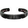 The Bradford Exchange Ion-Plated Men's Wellness Bracelet With Black Sapphire