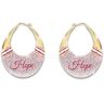 The Bradford Exchange Hope Breast Cancer Awareness Hoop Earrings With Crystals