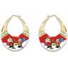 The Bradford Exchange PEANUTS Christmas Hoop Earrings Featuring 12 Crystals