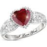 The Bradford Exchange With All My Heart Women's Ruby And White Topaz Ring