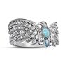 The Bradford Exchange Legendary Beauty Genuine Turquoise And Topaz Eagle Ring