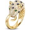 The Bradford Exchange Sculpted Panther Ring With 80 Simulated Diamonds