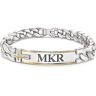 The Bradford Exchange Strength Of Faith For My Grandson Stainless Steel Curb Link Bracelet Featuring A Personalized ID-Style Plate & Adorned With 24K