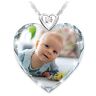 The Bradford Exchange Picture Perfect Women's Personalized Photo Upload Diamond Pendant Necklace Featuring A Heart-Shaped Faceted Crystal & Diamond Ac