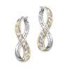 The Bradford Exchange Forever Love Engraved Infinity Hoop Diamond Earrings