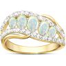 The Bradford Exchange Genuine Beauty Ethiopian Opal And White Topaz Ring