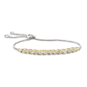 The Bradford Exchange For All That You Are Sterling Silver Plated Personalized Daughter Bolo Bracelet With 18K Gold-Plated Accents & Adorned With Hear
