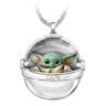 The Bradford Exchange The Mandalorian Hover Pram Necklace With The Child Inside