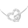 The Bradford Exchange A Hug From Me To You Sterling Silver Heart-Shaped Necklace Adorned With 21 White Topaz Stones And Personalized With Your Grandda