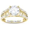 The Bradford Exchange One Love Women's Personalized Solid 1K Gold White Topaz Ring By Designer Alfred Durante Featuring Heart-Shaped Accents - Persona