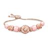 The Bradford Exchange Rose Quartz and Copper Beaded Bolo-Style Women's Bracelet