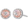 The Bradford Exchange Breast Cancer Awareness Mother-Of-Pearl And Diamond Earrings