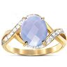 The Bradford Exchange Sweet Sensations Lavender Chalcedony And White Topaz Ring