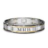 The Bradford Exchange The Strength Of My Son Personalized Stainless Steel Bracelet Featuring 24K Gold-Plated Accents With A Finely Etched Sentiment On