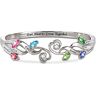 The Bradford Exchange Family Bracelet: Engraved Names, Birthstones And 2 Diamonds