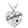 The Bradford Exchange Dallas Cowboys Necklace With Enameled Logo & Crystals