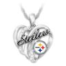 The Bradford Exchange Pittsburgh Steelers Necklace With Enameled Logo & Crystals