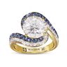 The Bradford Exchange Wave Of Beauty Blue And White Simulated Diamond Ring