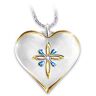 The Bradford Exchange Blue Topaz And Diamond Cross Pendant Necklace For Daughters