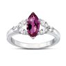 The Bradford Exchange Beauty Of Love White Topaz And 1 Ct. Rhodolite Garnet Ring