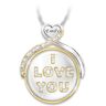 The Bradford Exchange Granddaughter Personalized Spinning Pendant That Reveals A Heartfelt Message Hand-Set With Crystals - Personalized Jewelry