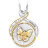 The Bradford Exchange The Magic Of Believing Personalized Granddaughter Spinning Butterfly Pendant Necklace With 18K Gold-Plated Accents And Adorned W