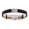 The Bradford Exchange Jedi Master Men's Leather & Stainless Steel Bracelet