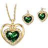 The Bradford Exchange Diamonesk Claddagh Pendant Necklace And Earrings Set