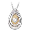 The Bradford Exchange Topaz Teardrop Remembrance Pendant Necklace With Poem Card