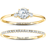 The Bradford Exchange His And Hers Personalized 10K Gold Diamond Wedding Ring Set