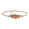The Bradford Exchange Christmas Blooms Women's Crystal Poinsettia Bracelet