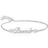 The Bradford Exchange Romantic Platinum-Plated Bracelet With Diamond Accents And Personalized With A Sculpted Love Message - Personalized Jewelry