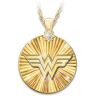 The Bradford Exchange Wonder Woman 18K Gold-Plated Medallion Necklace With Diamond