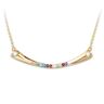 The Bradford Exchange 18K Gold-Plated Family Birthstone Necklace With 2 Diamonds