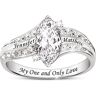 The Bradford Exchange Romantic Personalized Diamond Ring With 2-Carat White Topaz