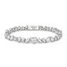 The Bradford Exchange Personalized Platinum-Plated Bracelet Adorned With 30 Simulated Diamonds In A Variety Of Stone Cuts - Personalized Jewelry